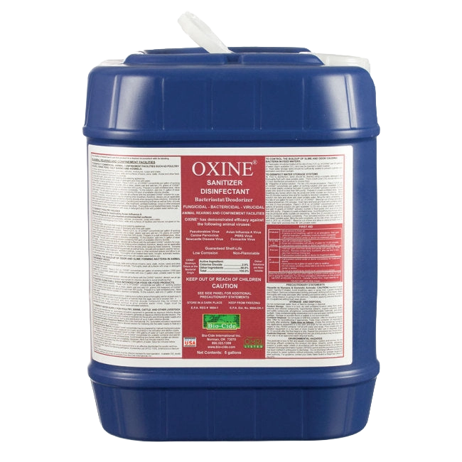 Oxine® Animal Health (AH),"Blue 5-gallon container with pour spout and front label"