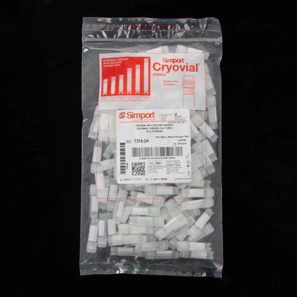 Cryo-Vial 2ml,"Bag of clear vials with white screw caps"