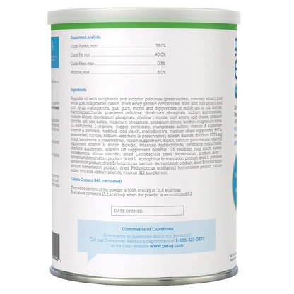 Goats Milk Esbilac® Puppies,"Back of powder can with nutrition panel and ingredients label"