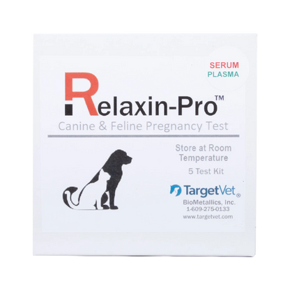 Relaxin™ Pro,"Front view of white test kit box with dog and cat silhouettes"