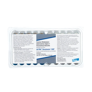 TruCan™ Ultra DAP (Ultra Duramune DAP),"Blister pack with boxed tray and vaccine vials"