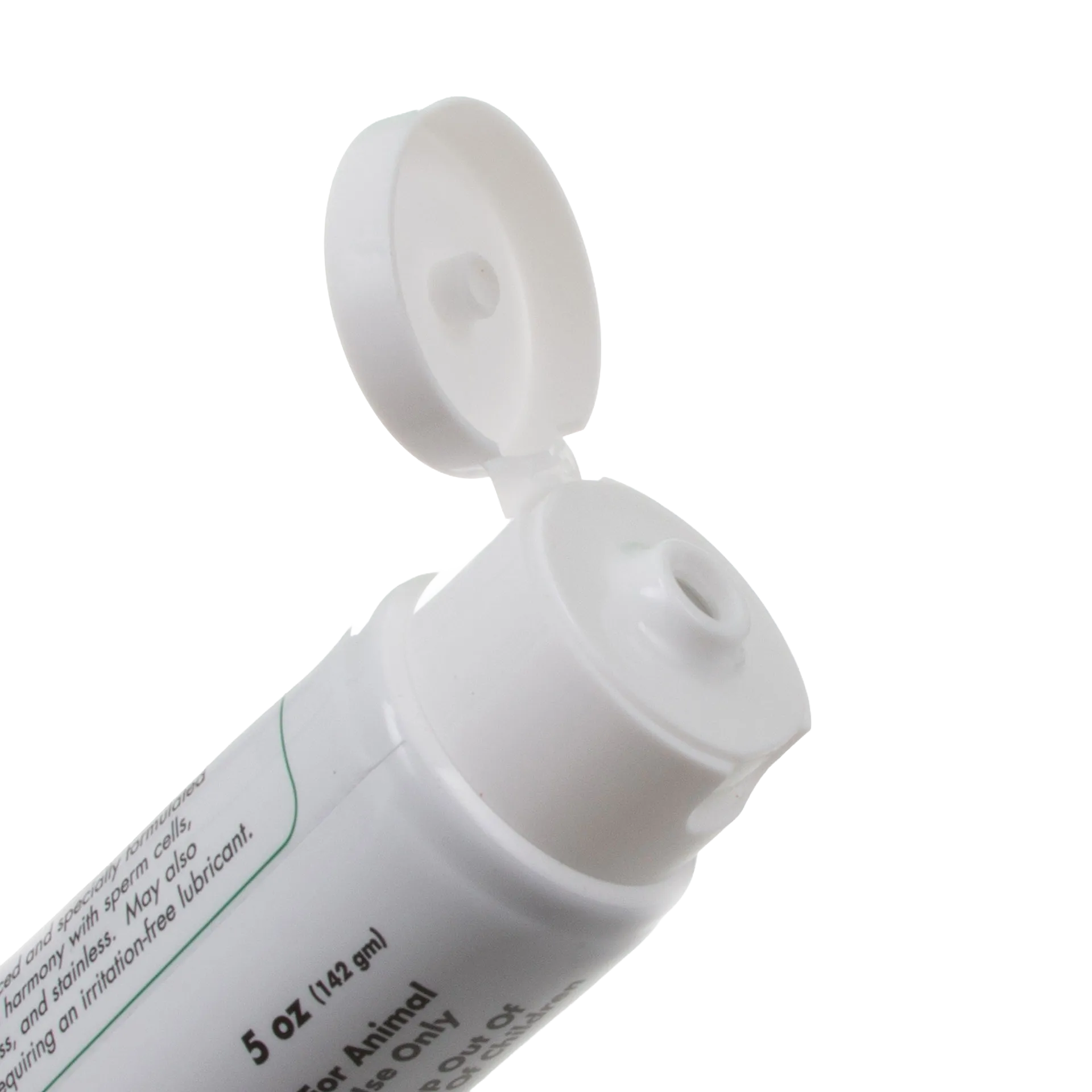 X-Ceed Non-Spermicidal Lubricant,"White squeeze bottle with open flip-top cap"