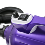 Solo-Stream Dryer by Waggz,"Close-up of purple control knob and switch"