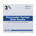 Sterile 3ml Syringe Luer Lock 20x1.5,"White product box with blue band label"
