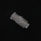 Straw Adapter,"Clear plastic adapter with flanged end and tapered nozzle"