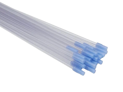 Flex Tip Sterile Infusion/Insemination Pipette,"Bundle of clear tubes with blue connector tips"