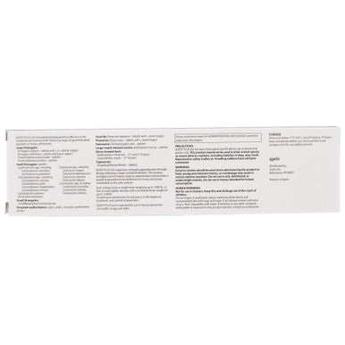 Quest® Plus Equine Oral Gel,"Long side view of product box label panel"