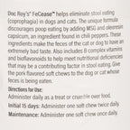 Doc Roy's® FeCease™,"Close-up of package directions and product information text"