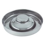 Flying Saucer Dish,"Round stainless steel dish with raised center insert"