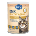 PetAg Healthy Aging Powder,"Can of cat nutritional powder with tabby cat image"