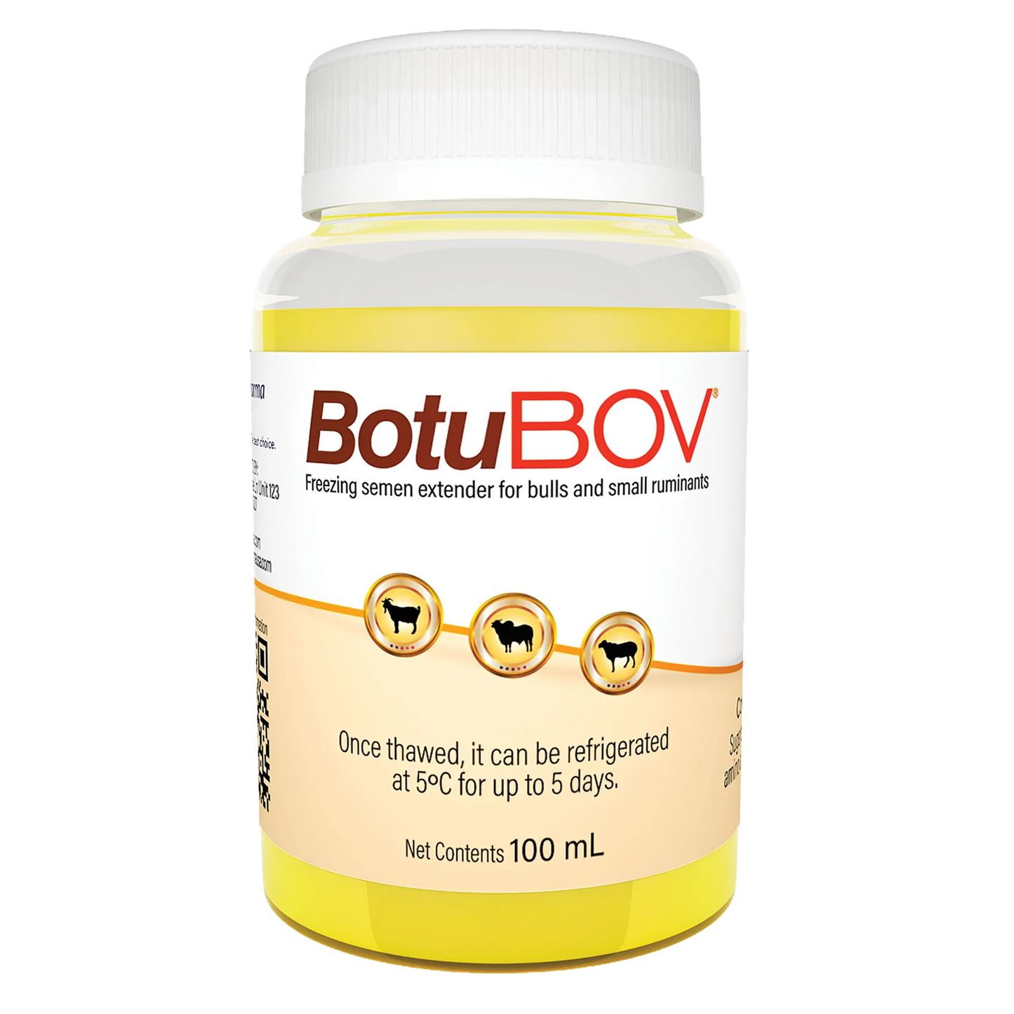 BotuBov Freezing Extender,"Plastic bottle with white cap and yellow liquid"