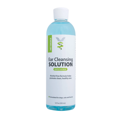 Vet Basics® Ear Cleansing Solution,"Blue bottle with white screw cap"