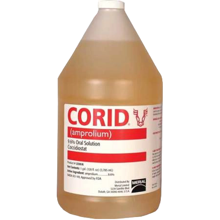 Corid® 9.6% Oral Solution,"Large plastic bottle with screw cap and front label"