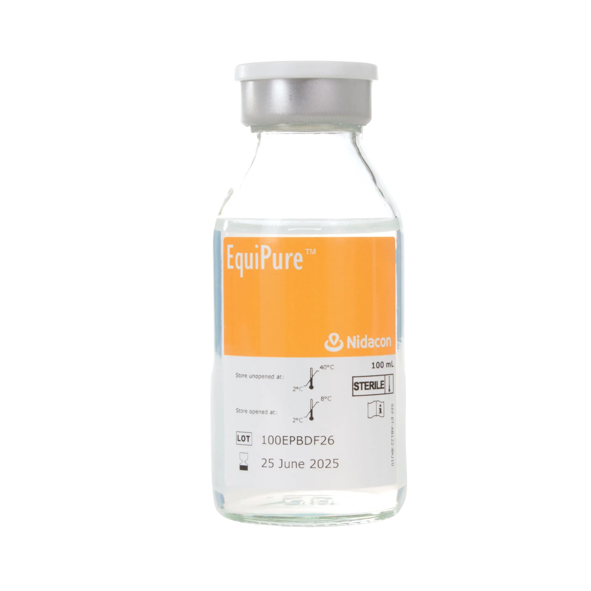 EquiPure Centrifugation Gradient,"Clear glass vial with gray cap and orange label"