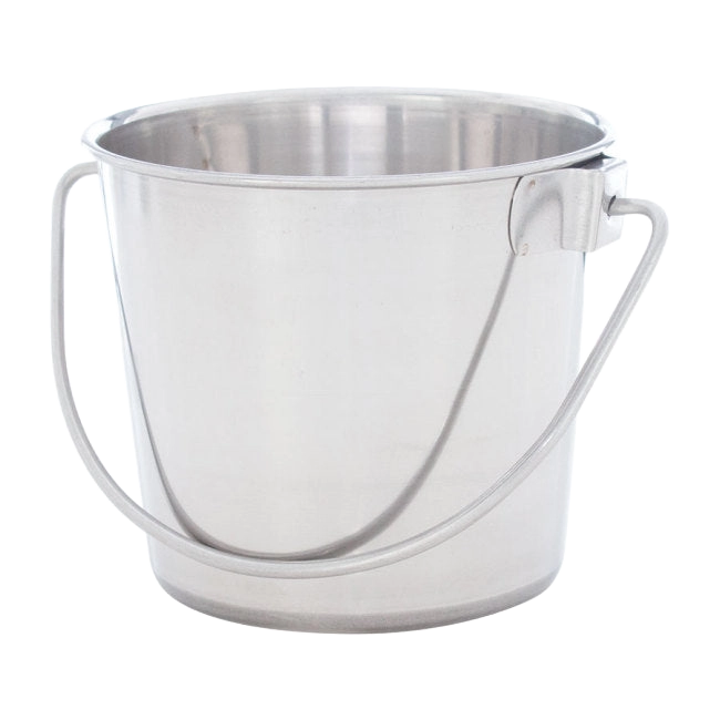Stainless Steel Pails,"Metal pail with wire handle"