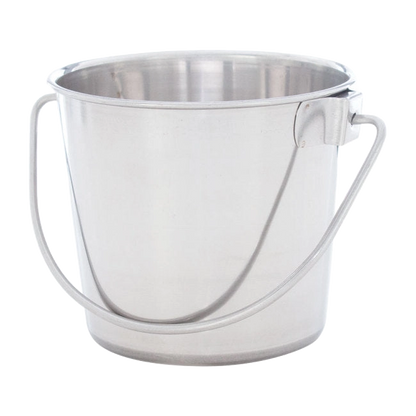 Stainless Steel Pails,"Metal pail with wire handle"