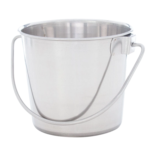Stainless Steel Pails,"Metal pail with wire handle"