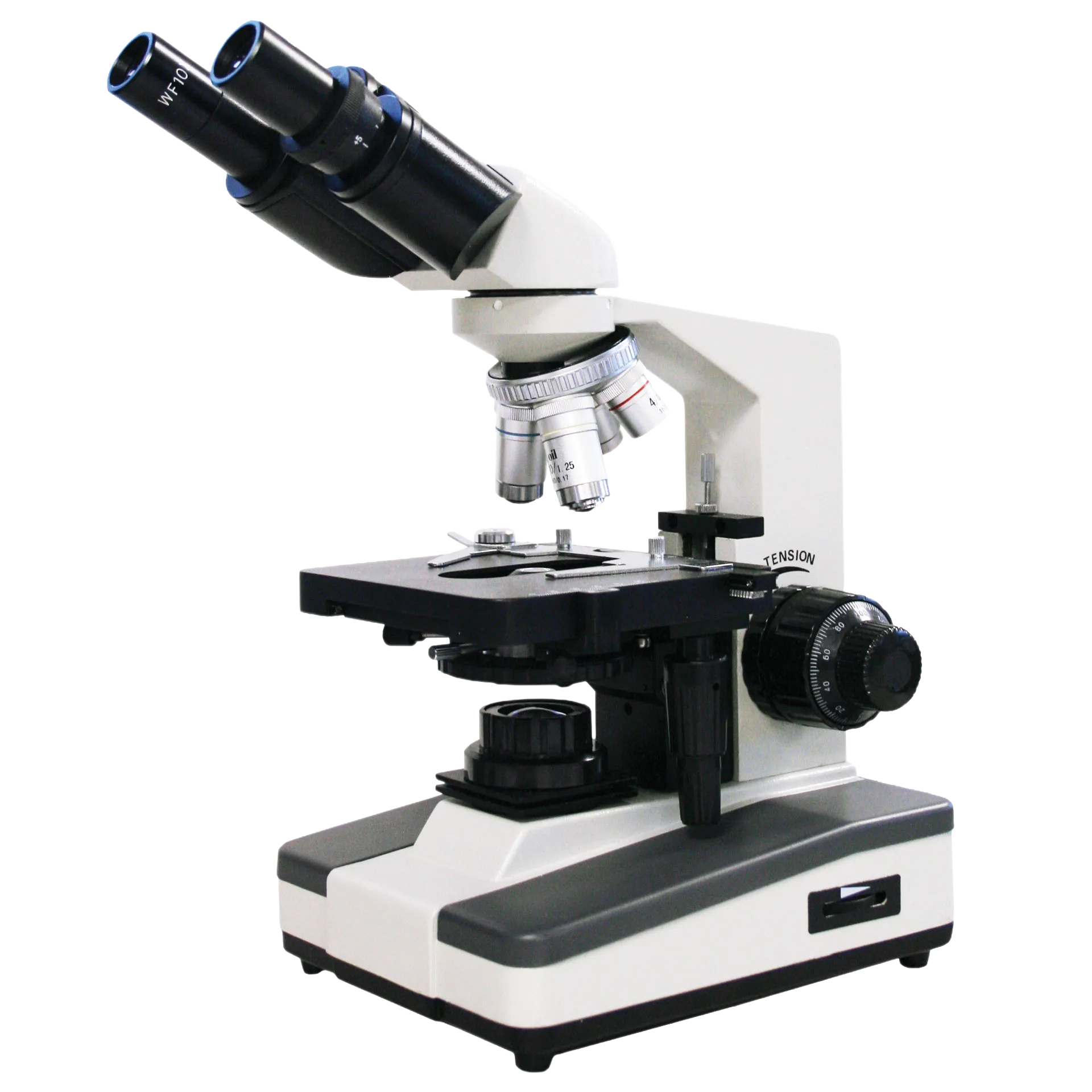 M Series Binocular Microscope,"Binocular microscope with angled eyepieces and mechanical stage"