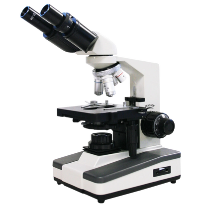 M Series Binocular Microscope,"Binocular microscope with angled eyepieces and mechanical stage"