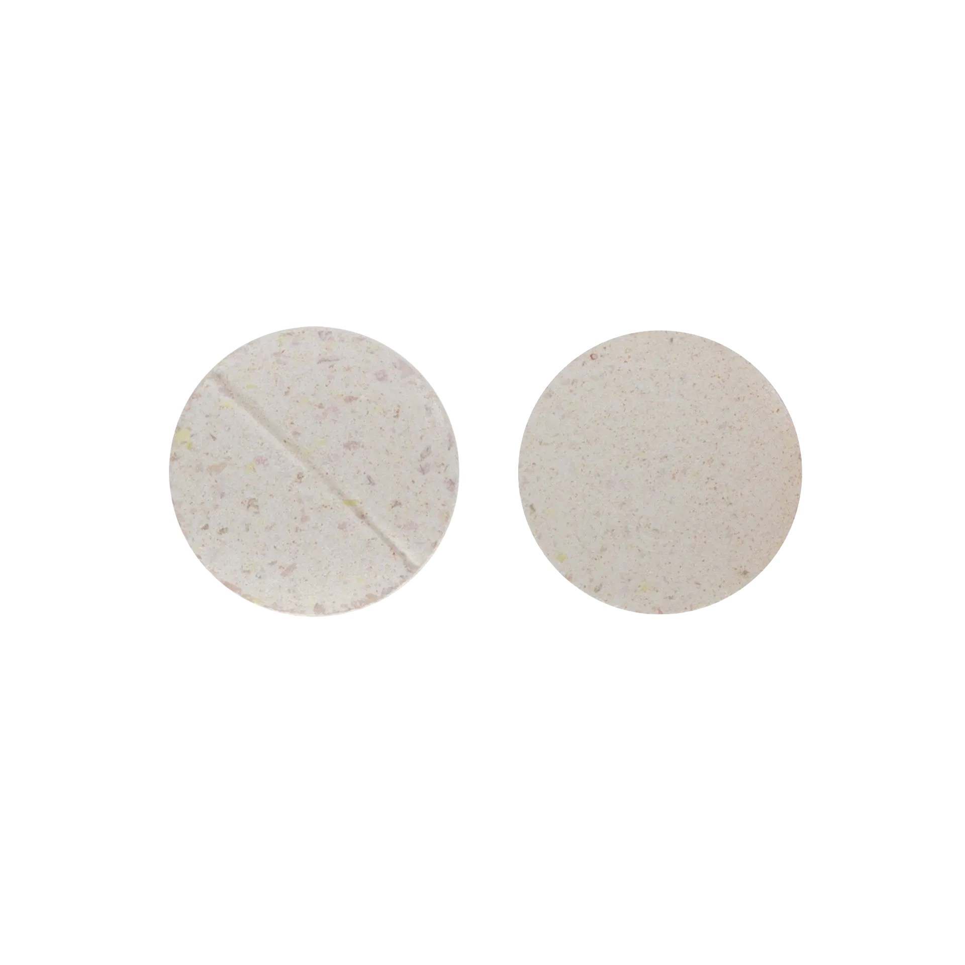 Nemacor Maxx 4,"Two round speckled tablets, front and back view"