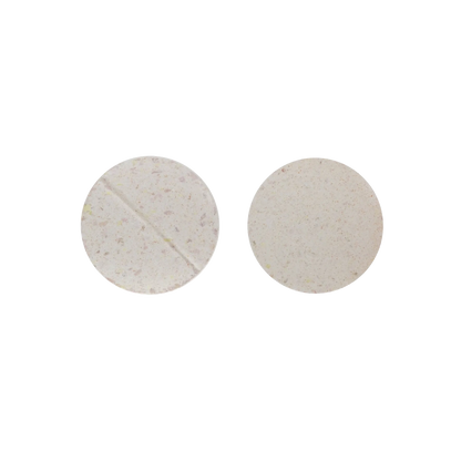 Nemacor Maxx 4,"Two round speckled tablets, front and back view"