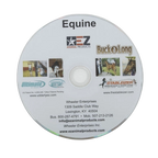 Udderly EZ Horse Milker,"Printed product disc with horse photos and center hole"