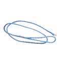 Poly Braided Leads,"Blue and white braided lead with metal loop end"