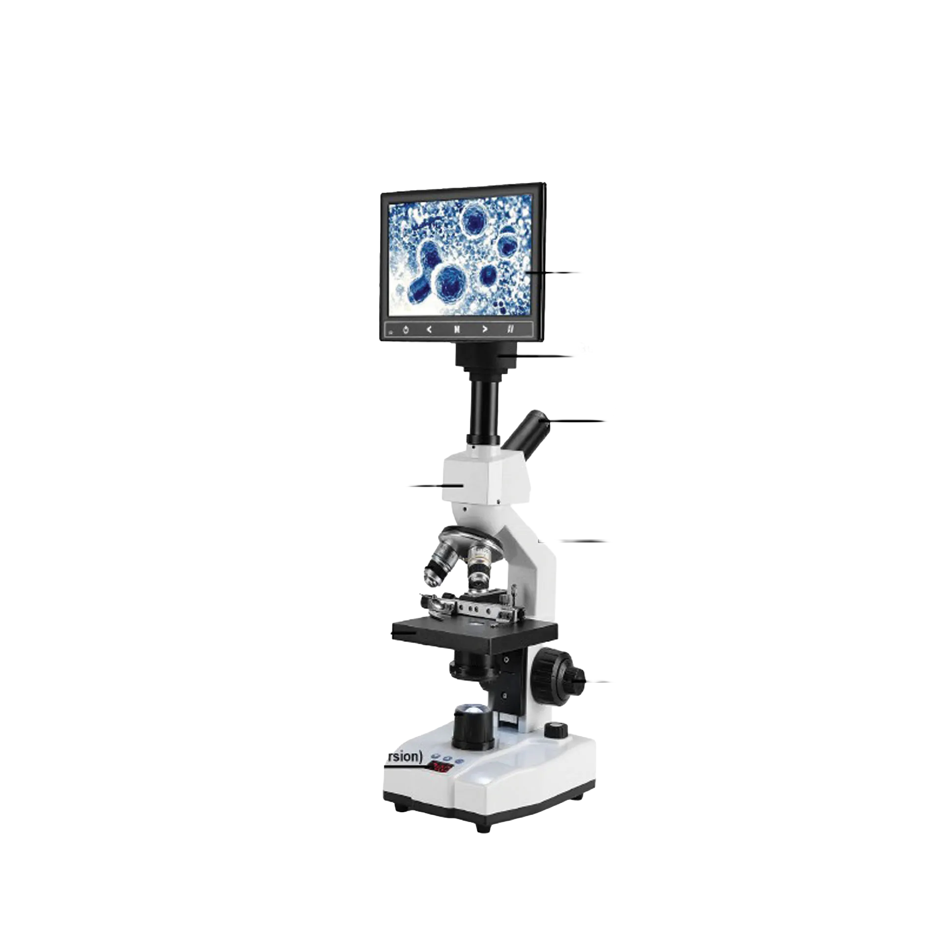 SS-MICROTEMP Heated Stage Microscope with LCD Screen,"Microscope with mounted LCD screen and heated stage"