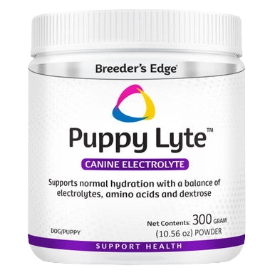 Breeder's Edge® Puppy Lyte™ or Kitten Lyte™,"White plastic jar with screw-top lid"