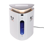 Puppywarmer® Oxygen Concentrator,"White oxygen concentrator with glowing top and blue water chamber"