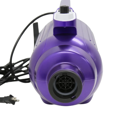Solo Stream Dryer with Movable Dryer Stand by Waggz,"Purple pet dryer unit with front nozzle opening and power cord"