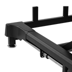 Dog Grooming Electric Tub with Sliding Door by Waggz,"Black metal tub base frame with leveling foot"