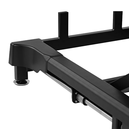 Dog Grooming Electric Tub with Sliding Door by Waggz,"Black metal tub base frame with leveling foot"