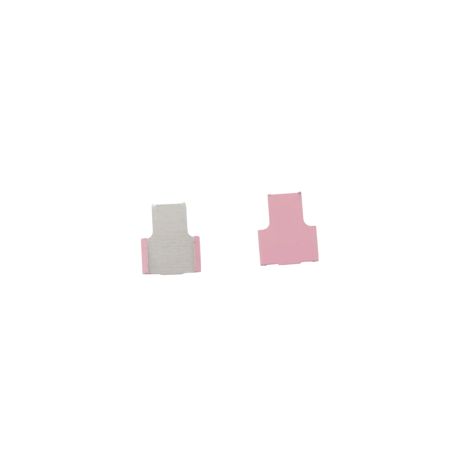 Cane Tabs,"Pink and silver cane tabs close-up"