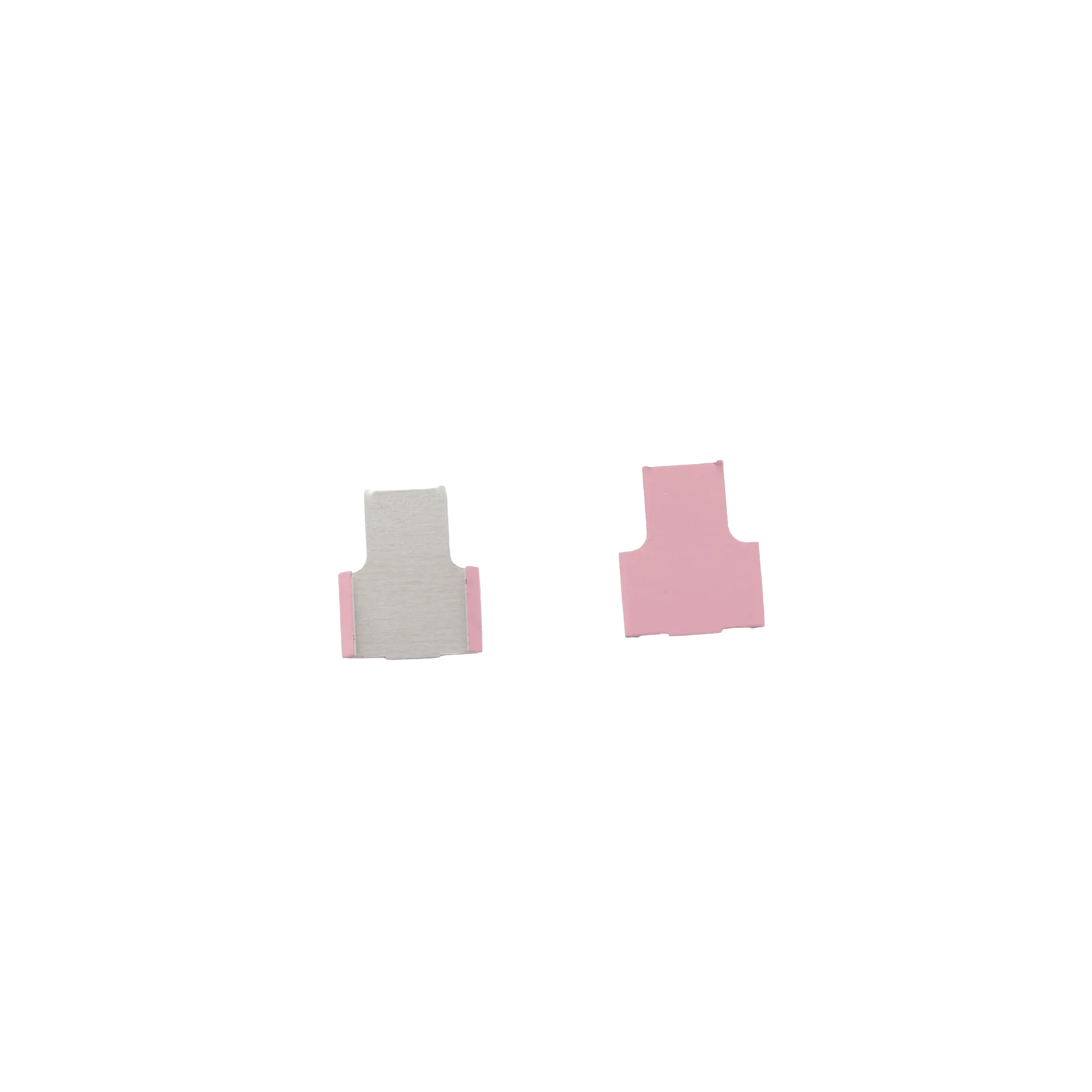 Cane Tabs,"Pink and silver cane tabs close-up"