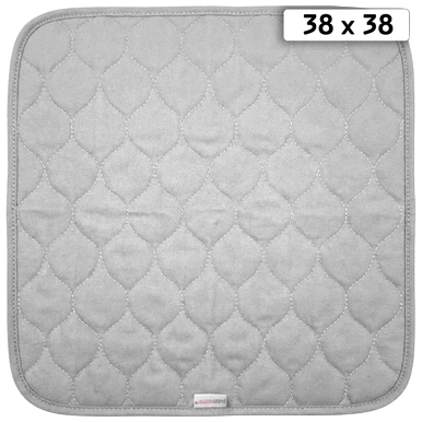 Puppywarmer Whelping Box Pad,"Quilted gray square pad with rounded corners"