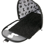Mobile Dog Gear Pet Carrier Plus,"Open pet carrier with mesh flap and black fleece pad"