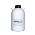Doble-20 Semen Shipping/Storage Tank,"White cylindrical tank with black cap and side handles"