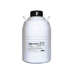 Doble-20 Semen Shipping/Storage Tank,"White cylindrical tank with black cap and side handles"