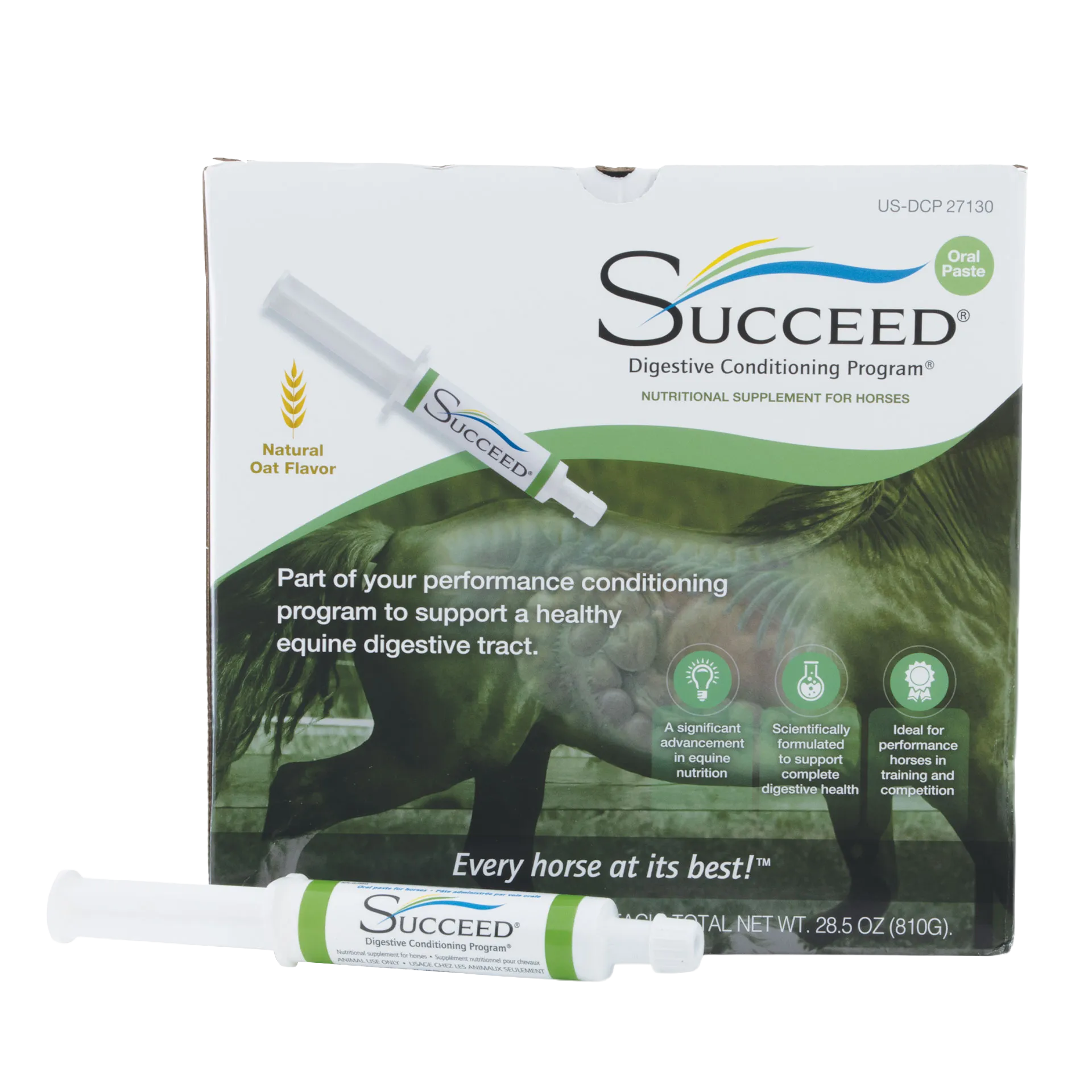 SUCCEED® DCP,"Box with oral paste syringe in front"