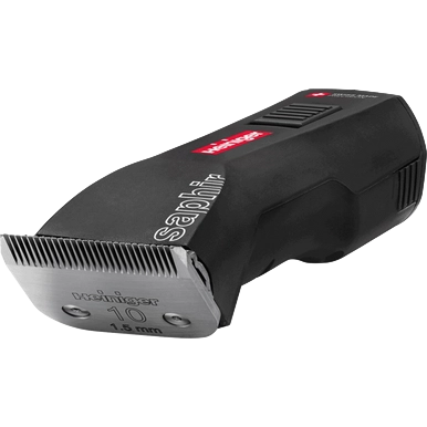 Black Saphir Basic with One Battery by Heiniger and FREE Blade,"Black hair clipper with metal blade"