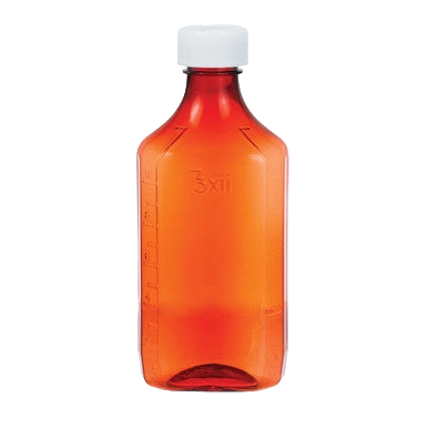 Amber Bottles,"Amber bottle with white cap"
