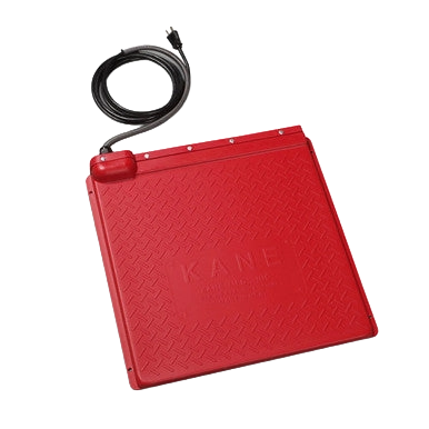 Pet Heat Mat with Rheostat,"Red square heat mat with black cord and rheostat"