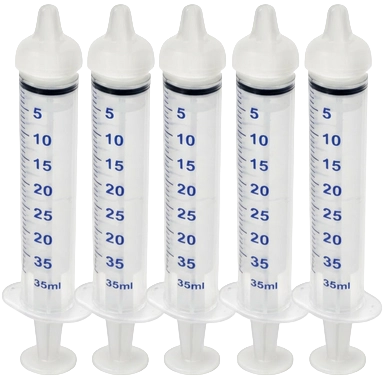 Puppywamer Latchons Syringe Nipple Feeders,"Five clear feeding syringes with nipple tips"