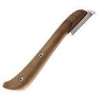 Aaronco Fine Stripping Knife,"Wood-handled stripping knife with fine metal teeth"