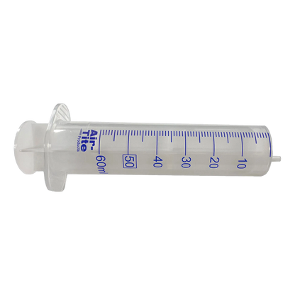 Semen Safe All Plastic Sterile Syringes Luer Slip Tip,"Clear plastic syringe with blue measurement markings"
