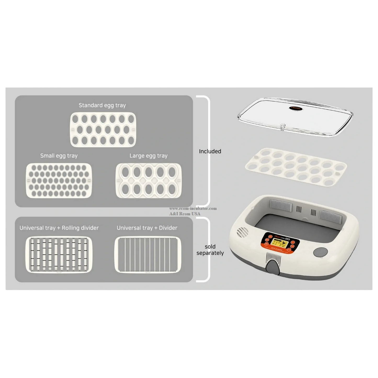 Pro-20 Incubator by Rcom USA