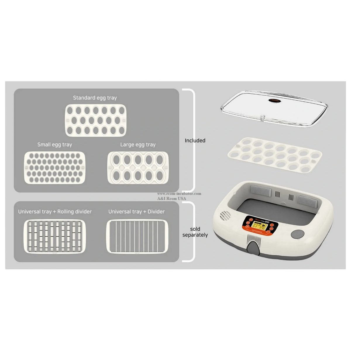 Pro-20 Incubator by Rcom USA