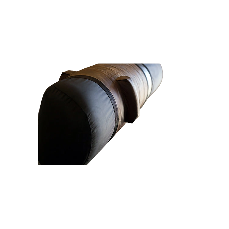 Leather blanket,"Rolled brown leather blanket with black end cap"
