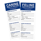 Revival Health Records for Dogs and Cats,"Canine and feline health record forms side by side"